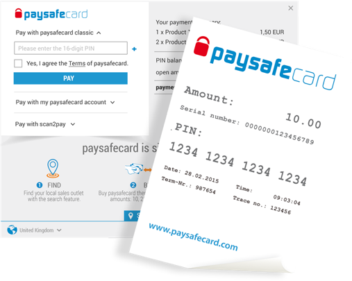 Einzahlung mit Paysafecard