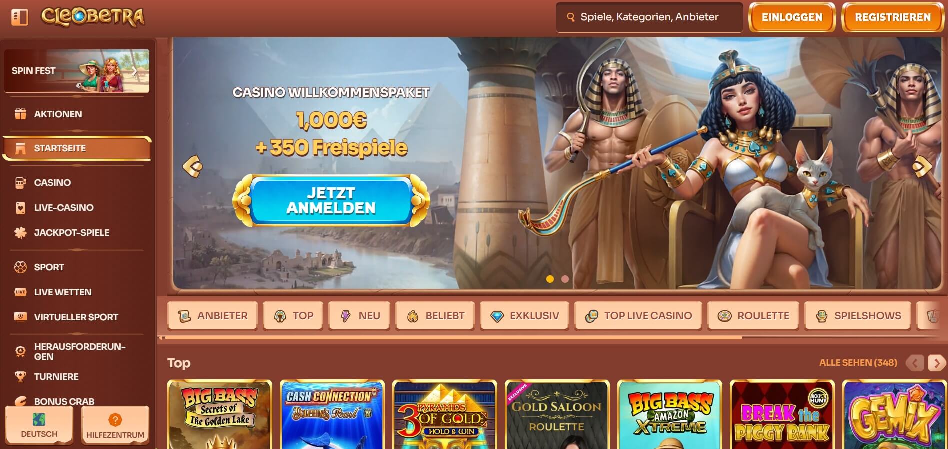 Cleobetra Casino Willkommensbonus