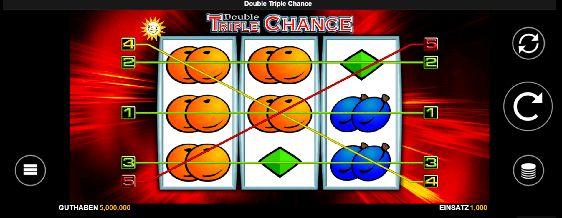 Double Triple Chance Spielautomat von Merkur