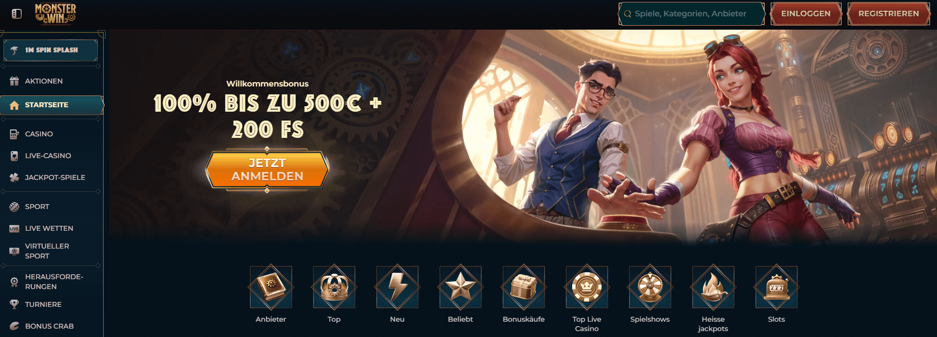 Monsterwin Casino Willkommensbonus